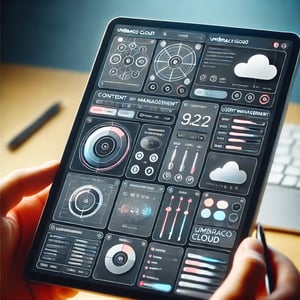 A screenshot-style digital image showcasing the user interface of Umbraco Cloud.